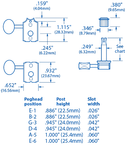 Clavijas Gotoh Staggered-Height 6 en linea 7